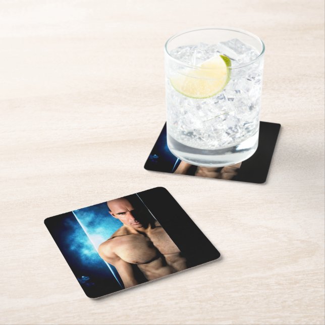 Posavasos Cuadrado De Papel Step Out paper coaster (In situ)