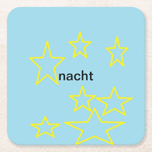Posavasos Cuadrado De Papel Sterrennacht (Anverso)