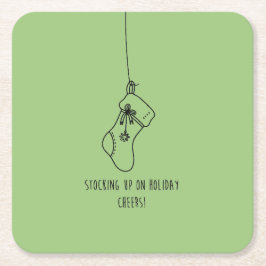 Posavasos Cuadrado De Papel Stocking up on holiday cheers!