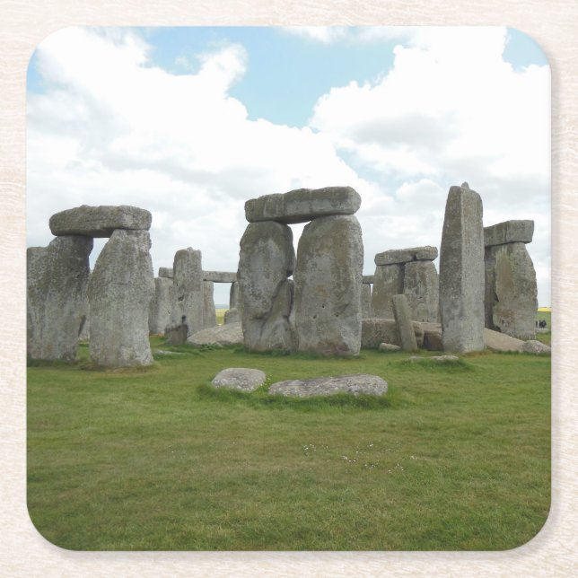 Posavasos Cuadrado De Papel Stonehenge Coaster Set (Anverso)