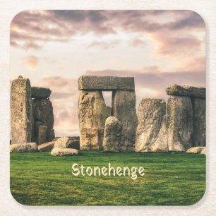 Posavasos Cuadrado De Papel Stonehenge Inglaterra Reino Unido