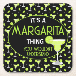 Posavasos Cuadrado De Papel Su Cosa De Margarita Mixologist Cocktail Bar