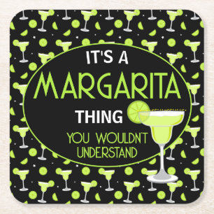 Posavasos Cuadrado De Papel Su Cosa De Margarita Mixologist Cocktail Bar