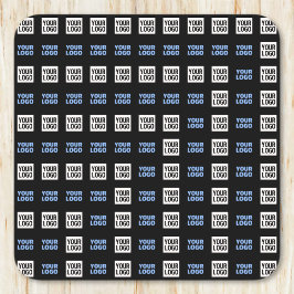 Posavasos Cuadrado De Papel Su logotipo o imagen subida | Patrón geométrico