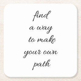 Posavasos Cuadrado De Papel Su propia bandeja de papel de ruta