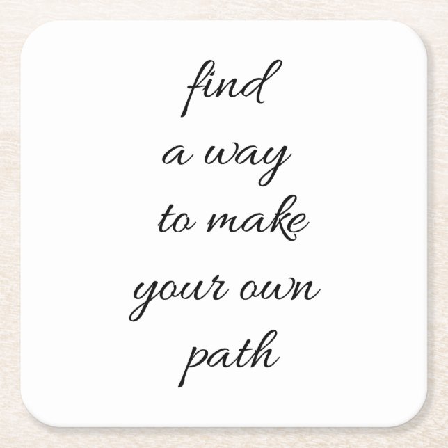 Posavasos Cuadrado De Papel Su propia bandeja de papel de ruta (Anverso)