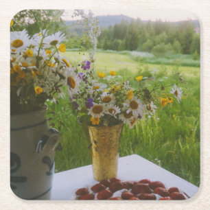 Posavasos Cuadrado De Papel Sueño de una noche de verano - Hälsingland - Sueci
