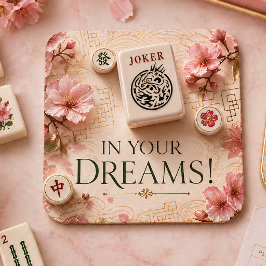 Posavasos Cuadrado De Papel Sueños de Coaster Joker de Mahjong Elegante