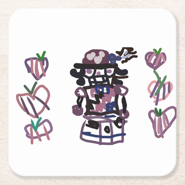 Posavasos Cuadrado De Papel Sugar plum nutcracker (Anverso)