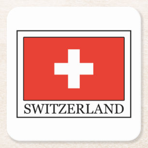 Posavasos Cuadrado De Papel Suiza
