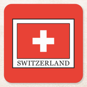 Posavasos Cuadrado De Papel Suiza