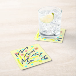 Posavasos Cuadrado De Papel Suministros de fiesta