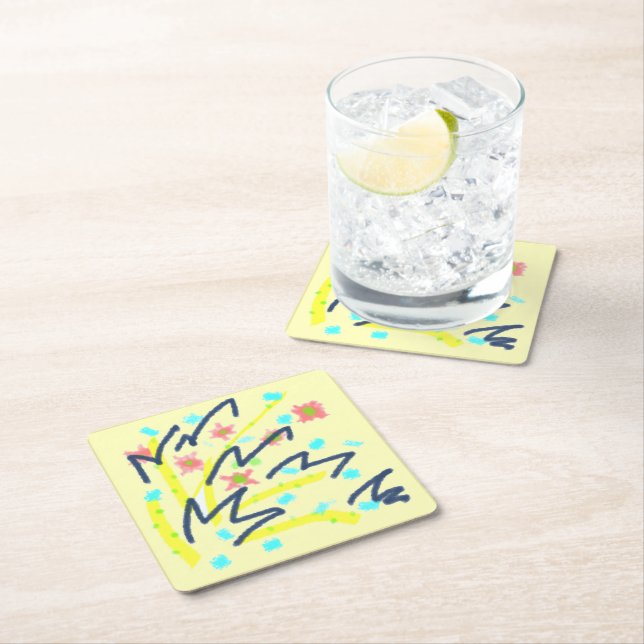 Posavasos Cuadrado De Papel Suministros de fiesta (In situ)