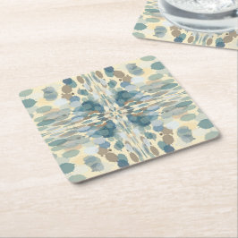 Posavasos Cuadrado De Papel Summertime Fun Ocean Spray Splatz Resumen Arte