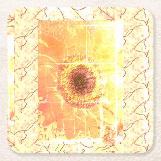 Posavasos Cuadrado De Papel Sunflower Vendredi (Anverso)