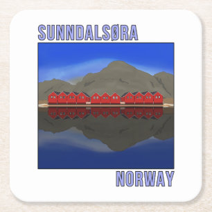 Posavasos Cuadrado De Papel Sunndalsora Noruega Escandinavia