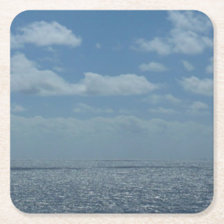 Posavasos Cuadrado De Papel Sunny Caribbean Sea Blue Ocean