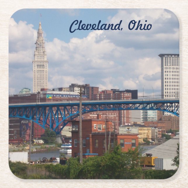 Posavasos Cuadrado De Papel Sunny Cleveland Paper Coaster (Anverso)