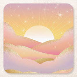 Posavasos Cuadrado De Papel Sunrise Irish Sparkings Coaster Set