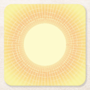 Posavasos Cuadrado De Papel Sunshine