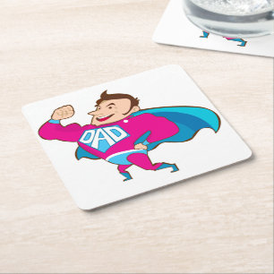 POSAVASOS CUADRADO DE PAPEL SUPER DAD