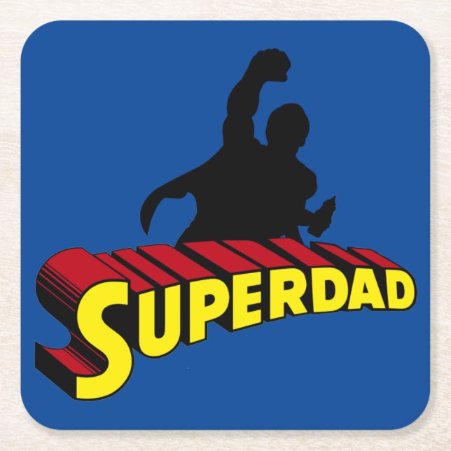 Posavasos Cuadrado De Papel Superdad (Anverso)