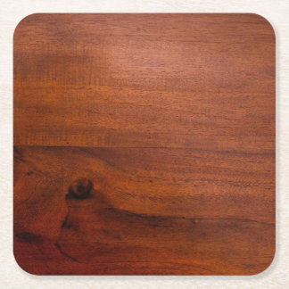 Posavasos Cuadrado De Papel Superficie de madera de caoba