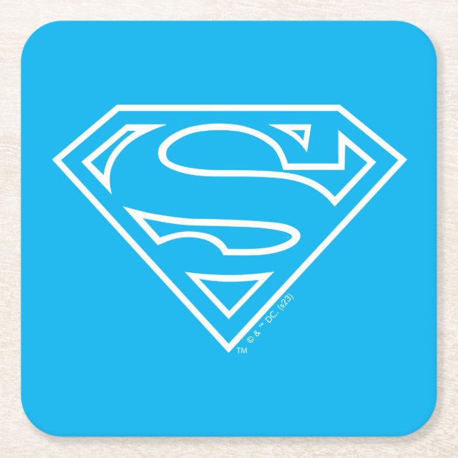 Posavasos Cuadrado De Papel Supergirl Esquema S-Shield (Anverso)