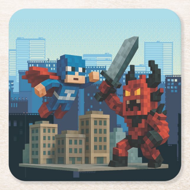 Posavasos Cuadrado De Papel Superhéroe Skyblade Showdown Tote Bag (Anverso)