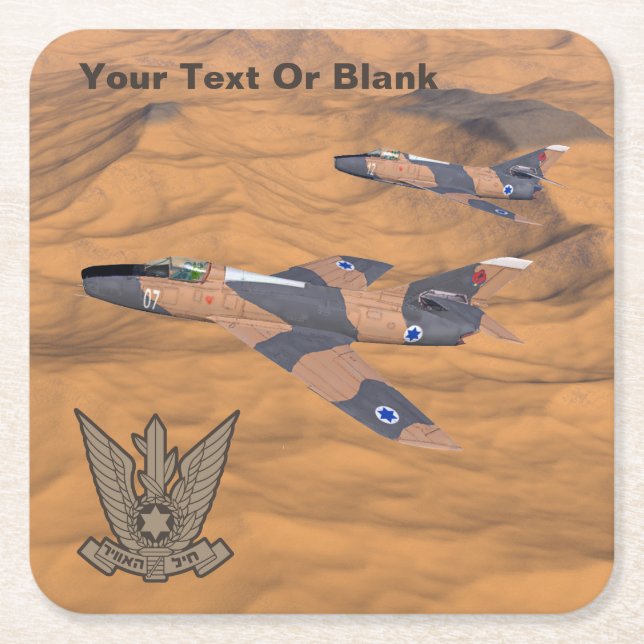 Posavasos Cuadrado De Papel Supermisterios israelíes sobre el desierto (Anverso)