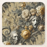 Posavasos Cuadrado De Papel Susurros y dulces de un cuento de hadas olvidado -<br><div class="desc">En sepia florecen grandes lamentaciones. Whispers & Whelps of a Olped Fairytale conjura una fábula embrujada con un descenso floral total—rostros golpeados por el dolor surgen de enredaderas y flores de color ocre, sus expresiones que resuenan historias que nunca se pensó que fueran recontadas. Una espeluznante pastoral de dolor, magia...</div>