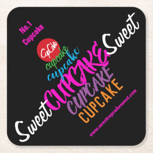Posavasos Cuadrado De Papel Sweet CUPCAKE Sweet
