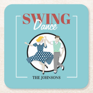 Posavasos Cuadrado De Papel Swing Dance