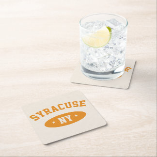 Posavasos Cuadrado De Papel Syracuse, NY Retro Athletic-Style Paper Coasters