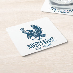 Posavasos Cuadrado De Papel Taberna Raven's Roost Wick Escocia