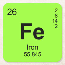 Tabla de elementos periódica (hierro)