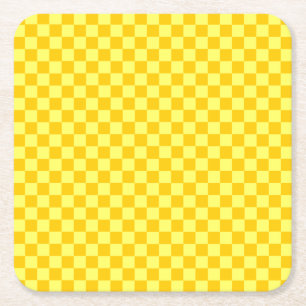 Posavasos Cuadrado De Papel Tablero amarillo combinado de ShirleyTaylor