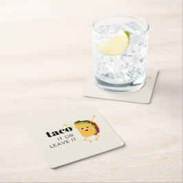 Posavasos Cuadrado De Papel Taco Fiesta Coasters