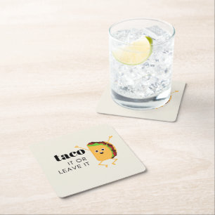 Posavasos Cuadrado De Papel Taco Fiesta Coasters