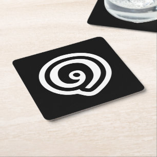Posavasos Cuadrado De Papel Tailandés Número 1 / Uno / ๑ (Nueng) Idioma tailan