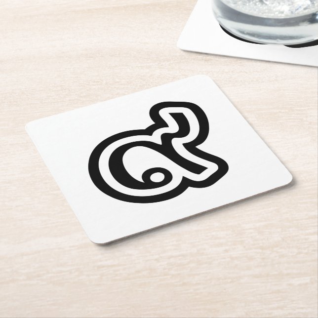 Posavasos Cuadrado De Papel Tailandia Lucky Número 9 / Nueve / ๙ (Gao/Kao) Tha (En perspectiva)