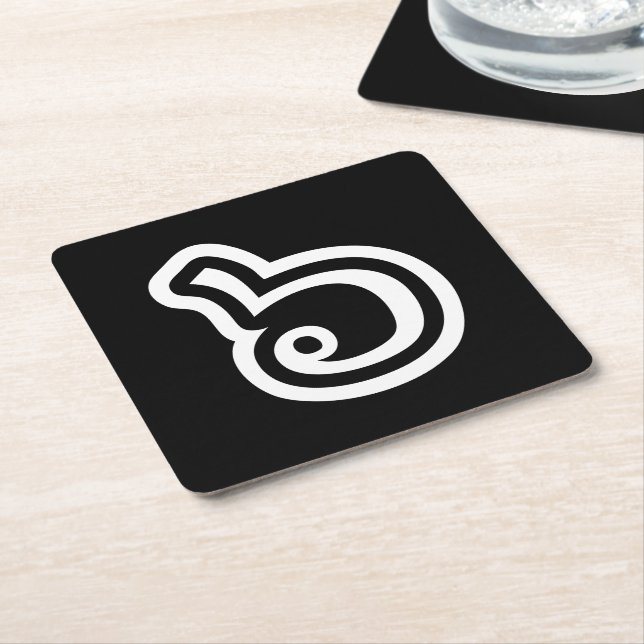 Posavasos Cuadrado De Papel Tailandia Número 6 / Seis / ๖ (Ho/Hok) Idioma tail (En perspectiva)