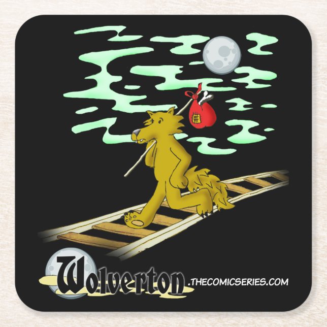 Posavasos Cuadrado De Papel Talbot en las pistas (Anverso)