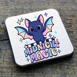 Posavasos Cuadrado De Papel Tapón de Halloween y tablero de cheques Retro Past