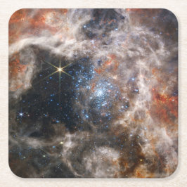 Posavasos Cuadrado De Papel Tarantula Nebula Imagen de JWST