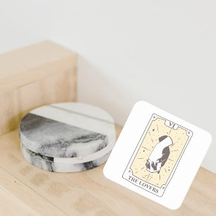 Posavasos Cuadrado De Papel Tarot Cards Ducha de novia BODA Neutros