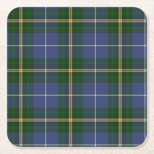 Posavasos Cuadrado De Papel Tartán de Nueva Escocia (Anverso)