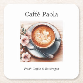 Posavasos Cuadrado De Papel taza de café acuático