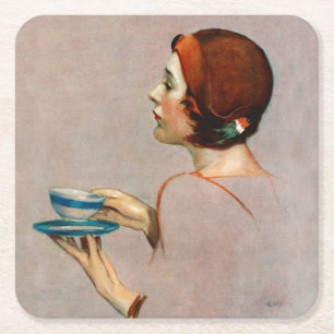 Posavasos Cuadrado De Papel Taza de Java