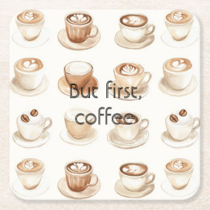 Posavasos Cuadrado De Papel Tazas de café con crema